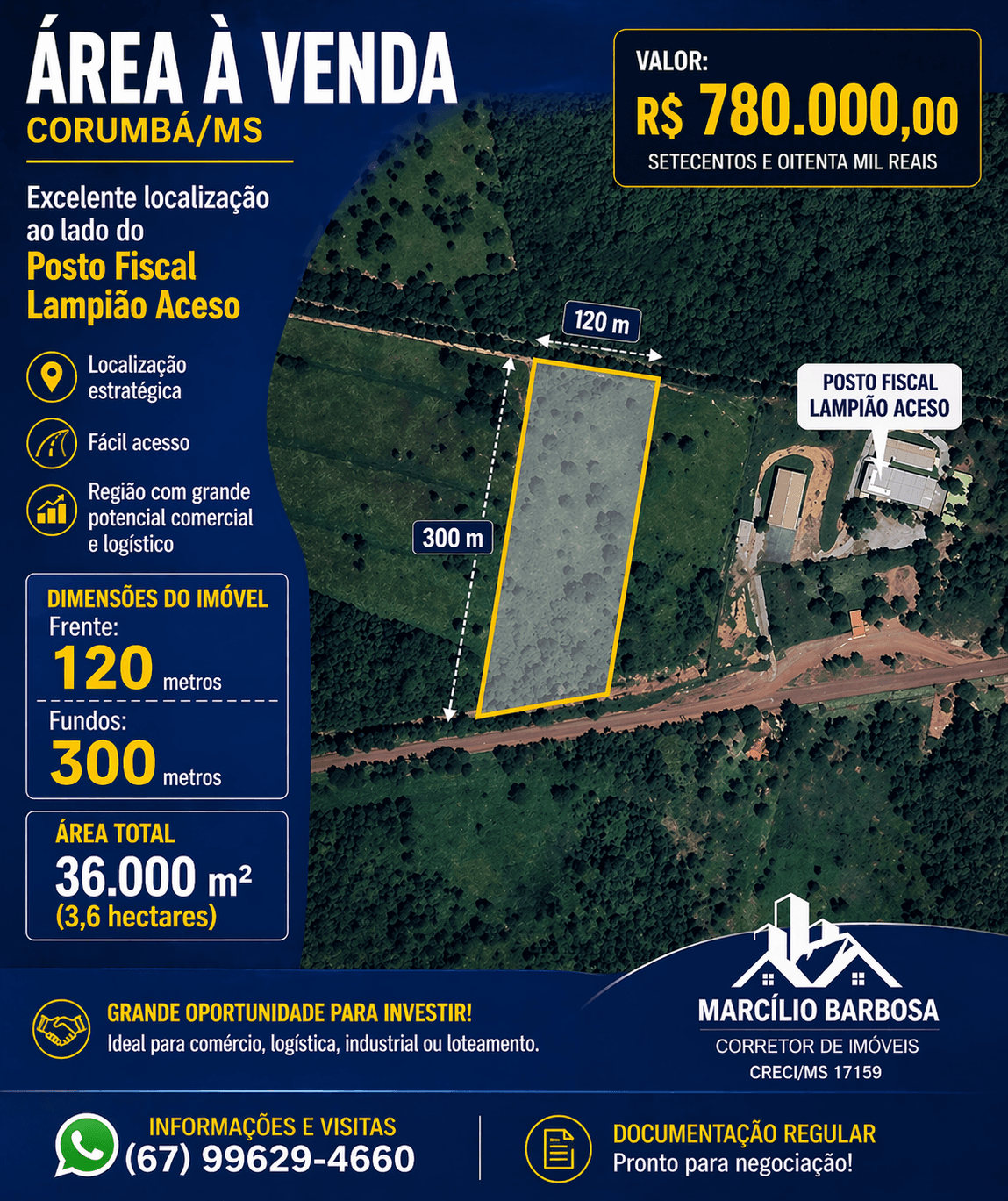 Área à venda na BR 262, ideal para logística e transporte